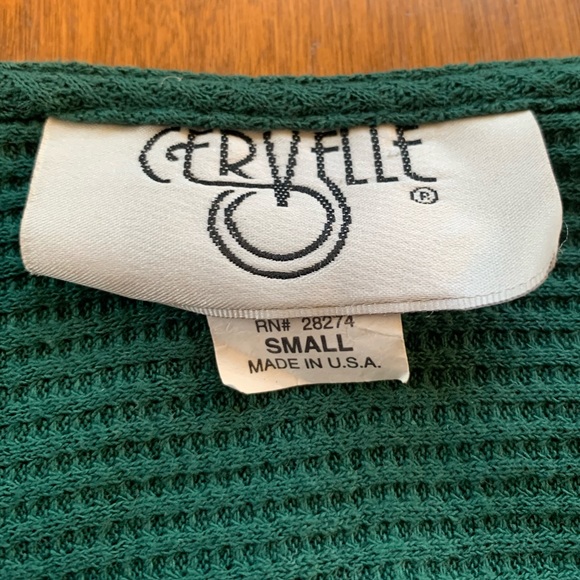 Vintage Waffle Weave Forest Green Dress (has pockets!) - Picture 5 of 9